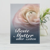 Beste moeder aller tijden met grote roze roos (Staand voorkant)