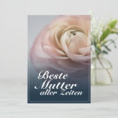 Beste moeder aller tijden met grote roze roos (Staand voorkant)