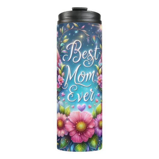 Beste moeder: Angel Wings, Bloemeneerbetoon Thermosbeker (Voorkant)