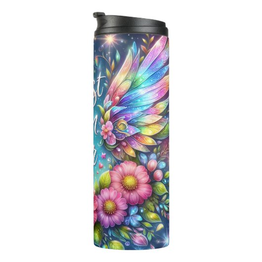 Beste moeder: Angel Wings, Bloemeneerbetoon Thermosbeker (Geroteerd rechts)