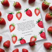 Beste Moeder! Aquarel Aardbei Moederdag