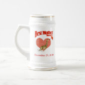 Beste Moeder Award Giraffe Stein met harten Bierpul (Links)