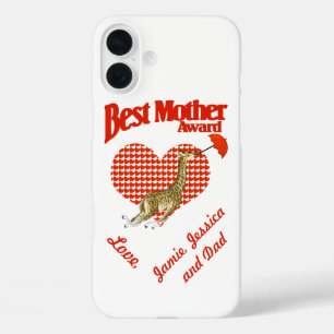 Beste Moeder Award Keepsake Giraffe Lover iPhone 16 Plus Hoesje