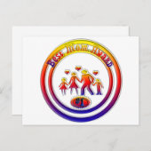 Beste Moeder Award Regenboog Familie Briefkaart (Voorkant / Achterkant)