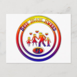 Beste Moeder Award Regenboog Familie Briefkaart