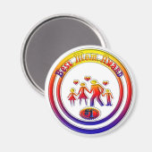 Beste Moeder Award Regenboog Familie Magneet (Voorkant / Achterkant)