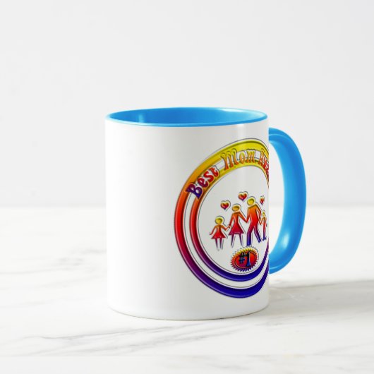 Beste Moeder Award Regenboog Familie Mok (Voorkant rechts)