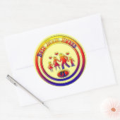 Beste Moeder Award Regenboog Familie Ronde Sticker (Envelop)