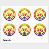 Beste Moeder Award Regenboog Familie Ronde Sticker (Vel)