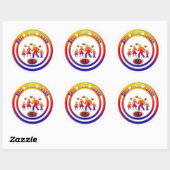 Beste Moeder Award Regenboog Familie Ronde Sticker (Vel)