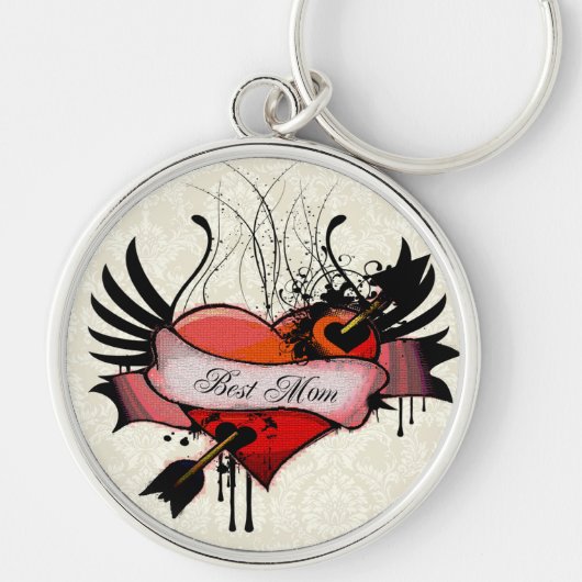 Beste Moeder Award Regenboog Familie Sleutelhanger (Voorkant)