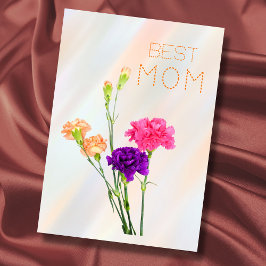 Beste Moeder beste moeder ooit pastel elegante blo Kaart