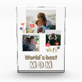Beste moeder bloemen Moederdag 3 Fotoblokken (Voorkant)