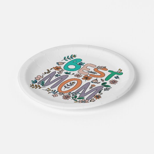 Beste moeder Bloemen Papier Bord (Gekanteld)