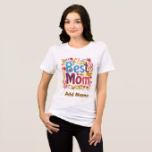Beste Moeder Bloemige Bloei - Elegant Moederdag Ca Tri-Blend Shirt (Voorkant volledig)