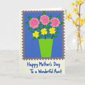 Beste Moeder Bloemrijke Postkaart Kaart (Gele Bloem)