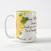 Beste Moeder Brief Bericht Tweekleurige Koffiemok (Links)