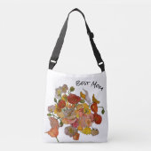 Beste moeder Bright Poppy Crossbody Tas (Voorkant)