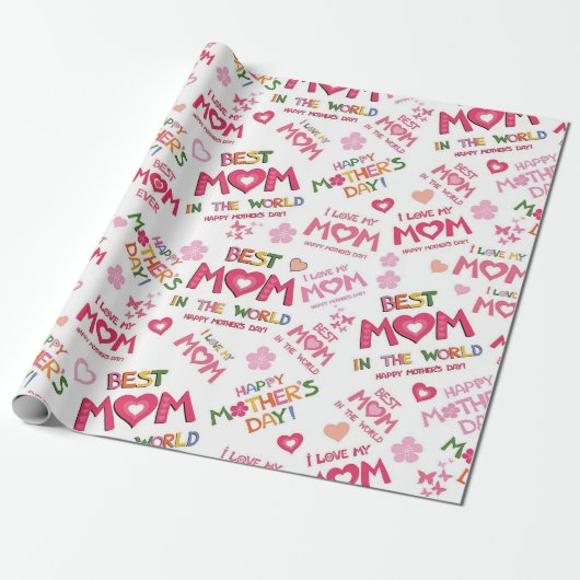 Beste moeder cadeaupapier (Uitgerold)