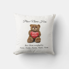 Beste Moeder certificering door haar Kinderen Kussen