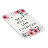 Beste Moeder Citaat Waterverf Bloemmotief Magneet (Rechterzijde)