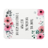 Beste Moeder Citaat Waterverf Bloemmotief Magneet (Horizontaal)