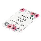 Beste Moeder Citaat Waterverf Bloemmotief Magneet (Linkerzijde)