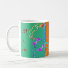 "Beste moeder" Colorful Roos Hearts Koffiemok