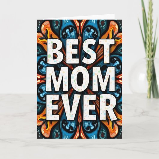 Beste Moeder Confetti Kunstkaart Kaart (Voorkant)