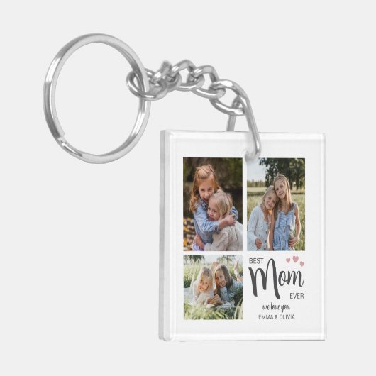 Beste moeder Creëer uw eigen foto Sleutelhanger (Voorkant Links)
