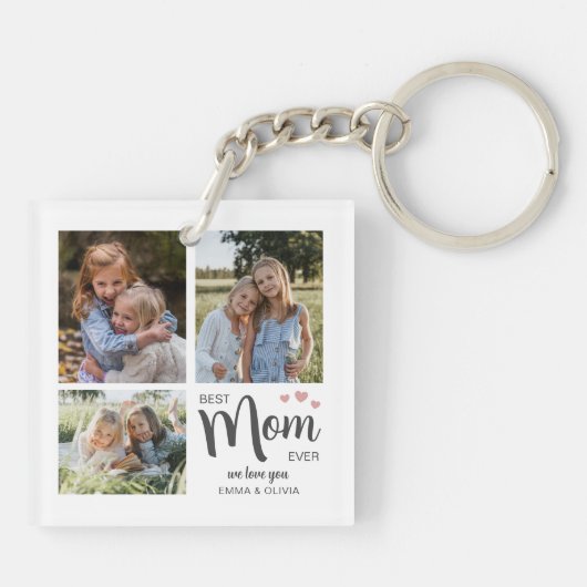 Beste moeder Creëer uw eigen foto Sleutelhanger (Achterkant)