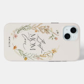 Beste moeder crème elegante wilde bloem sierlijke Case-Mate iPhone case (Achterkant (horizontaal))