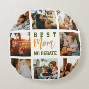 Beste Moeder Cute Trendy Collage Zachte Ronde Kuss Rond Kussen