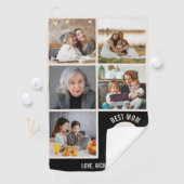 Beste Moeder door Par Custom 5 Fotocollage Golfhanddoek (Insitu)