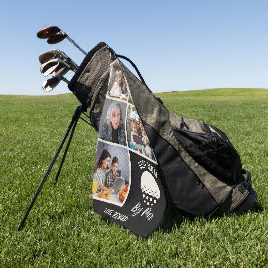 Beste Moeder door Par Custom 5 Fotocollage Golfhanddoek (Groen)