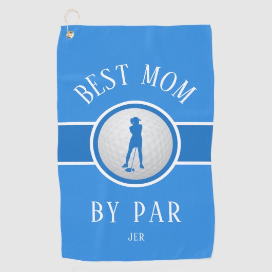 Beste Moeder Door Par Golf Citaat Monogram Modieus Golfhanddoek (Voorkant)