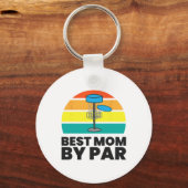 Beste Moeder Door Par Grappige Disc Golf Moeder Sleutelhanger (Voorkant)