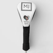 Beste Moeder Door Par Monogram Zwart Wit Foto Golfheadcover (Voorkant)