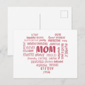 Beste moeder eigenschappen en moederkenmerken Invi Briefkaart (Voorkant / Achterkant)