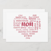 Beste moeder eigenschappen en moederkenmerken Invi Kaart (Voorkant / Achterkant)