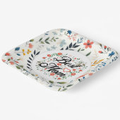 Beste moeder Elegant Bloemen Ontwerp Papieren Bordje (Gebogen)