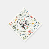 Beste moeder Elegant Bloemen Ontwerp Servet (Hoek)