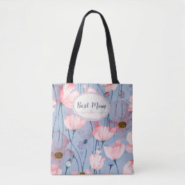 Beste Moeder – Elegant Bloemenschildering in Water Tote Bag