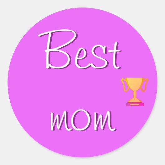 Beste Moeder Emoji Ronde Sticker (Voorkant)