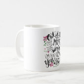 Beste Moeder Floral Quote Koffiemok (Voorkant links)