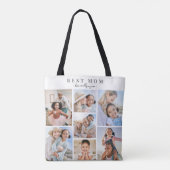 Beste Moeder Foto Collage Tote Bag (Achterkant)