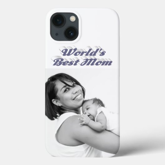 Beste Moeder foto grijze tekst Case-Mate iPhone Case (Achterkant)