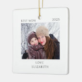 Beste Moeder Foto Keramisch Ornament (Links)