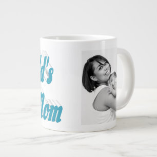 Beste Moeder foto luchtblauwe tekst Grote Koffiekop