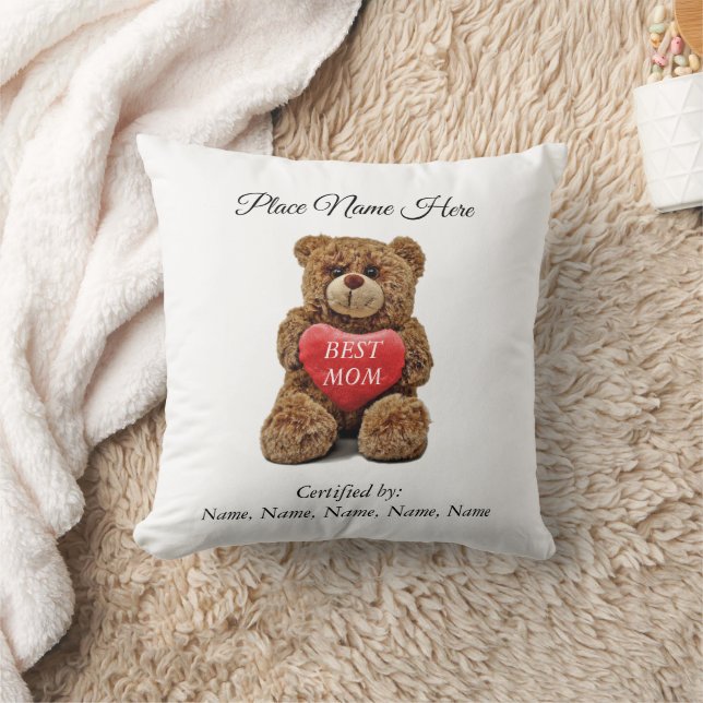 Beste moeder gecertificeerd door haar kinderen per kussen (Deken)